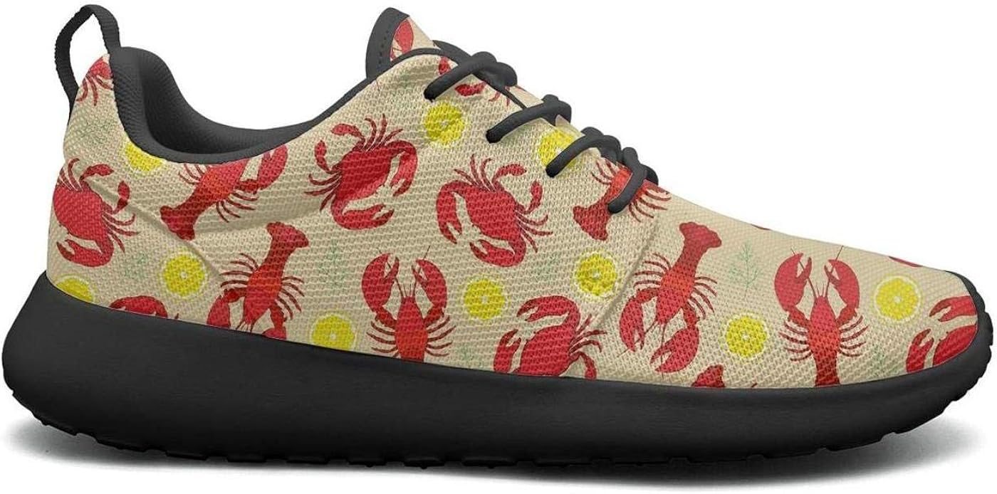 LOKIJM Red Lobster Gym Shoes for Women New WearResistant Running Shoes