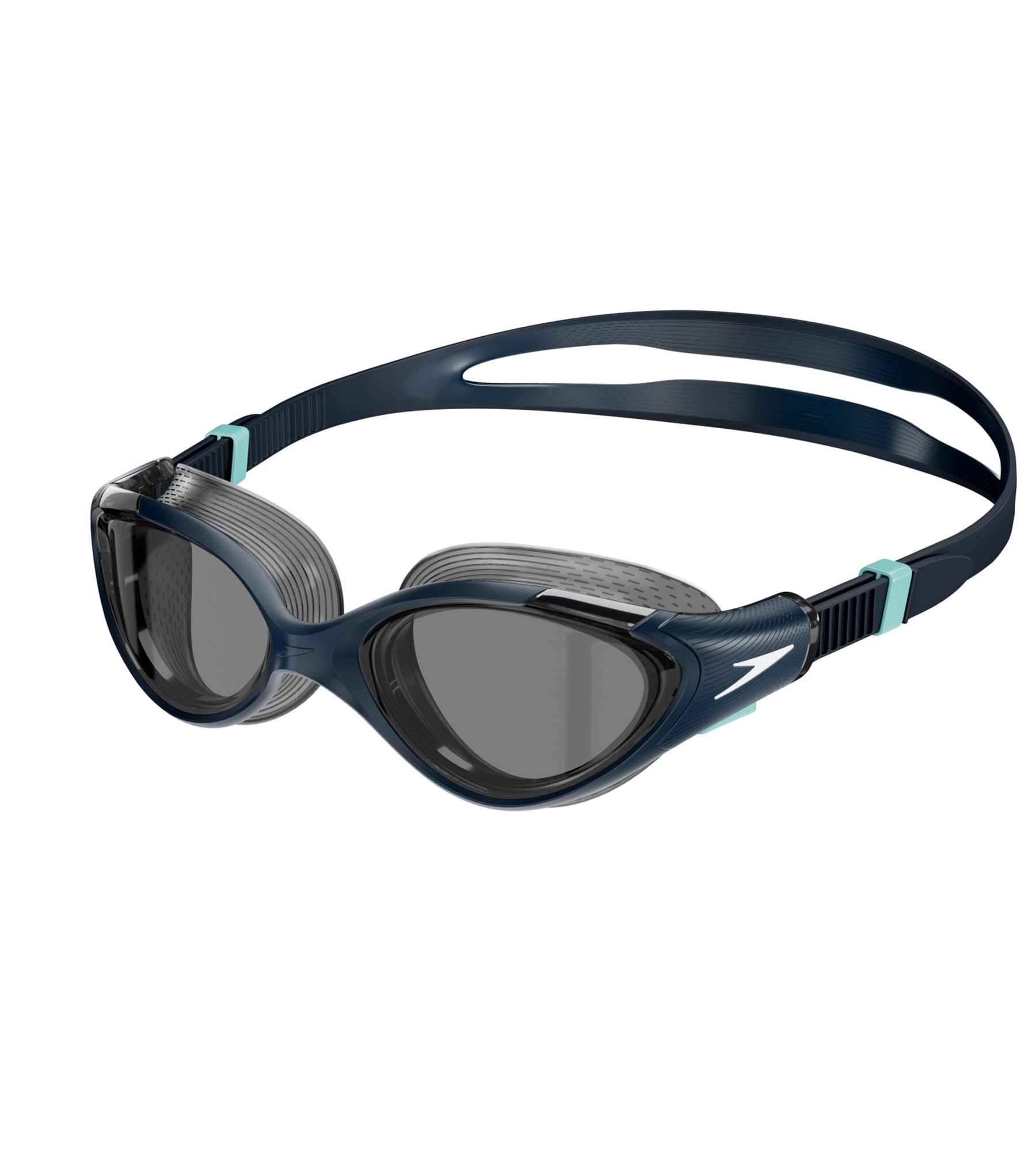 Speedo Women's Biofuse 2.0 SwiMing Goggles | Female Design | Patented Adjust Mechanism | Anti-fog | Anti-leak | Comfort Fit, True Navy/Marine Blue, One Size