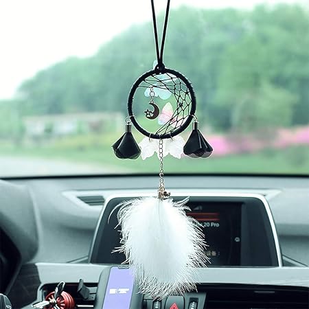 Amazon Babyoung ドリームキャッチャー カーハンギングオーナメント 車のリアビューミラーペンダント カーアクセサリー ブラウン H 1901 ルームミラー 車 バイク