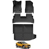 SMABEE Fit for 2024 2025 2026 Chevy Trax Floor Mats & Cargo Liner TPE All Weather Floor Liners for Chevrolet Chevy Trax 2024 2025 2026 Accessories Car Mats Trunk Mat Cargo Mat Heavy Duty Full Set