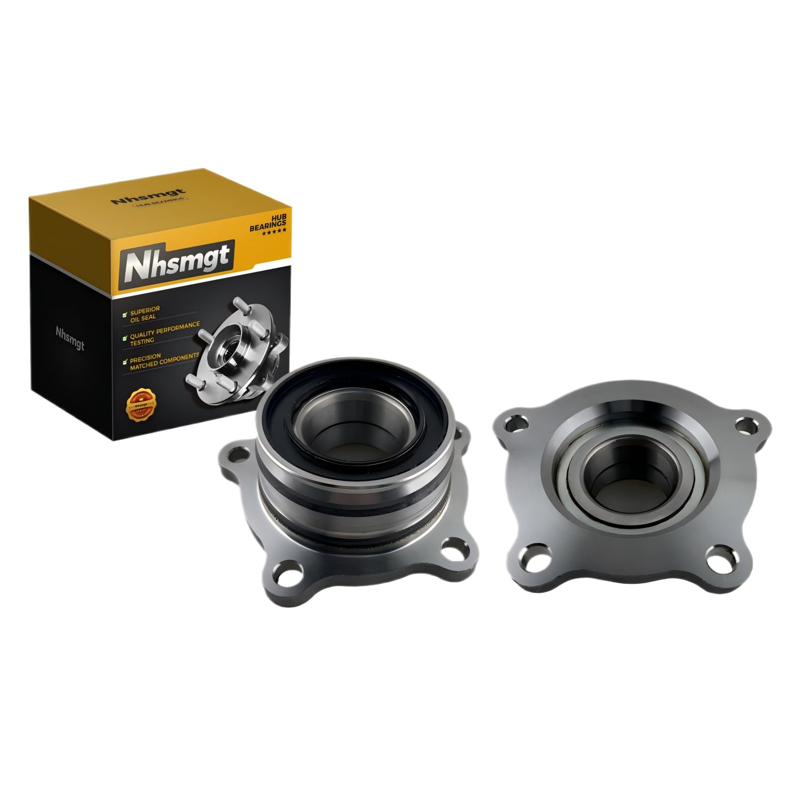 Photo 1 of Nhsmgt 512211 Rear Wheel Bearing Hub Compatible with Sequoia 2001 2002 2003 2004 2005 2006 2007 Non-ABS 2pcs