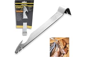 Rack-A-Tiers Staple Shark - Multi-Purpose Staple Puller, Electrical Staple Remover, Construction Staple Remover, Wire Staple 