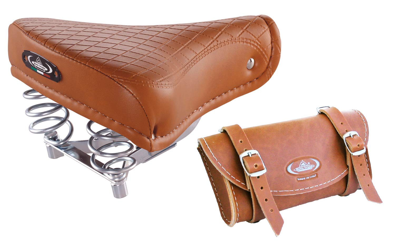 Montegrappa saddle for City Beachc ruiser Holland wheel Vintage Retro Look 1750 Export wheel + Montegrappa storage bag MOD. 0016