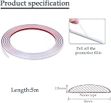 Zayejod 5M White Flexible Moulding Trim Self-Adhesive 8mm PVC view 2