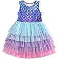 DXTON Toddler Girl Summer Short Sleeve Tutu Party Wedding Birthday Dresses