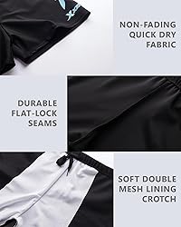 KANAV 3 Pack Men's Athletic Square Leg Swimsuit