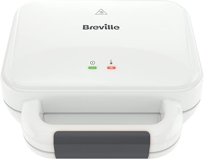 Breville Deep Fill Toastie Maker 2 Slice Sandwich Toaster White VST091