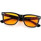 ViewJoy Sleep Glasses 99.9% Blue Light Glasses Dual AR Coatings Amber Orange Lens for Computer Gaming Reduce Eyestrain