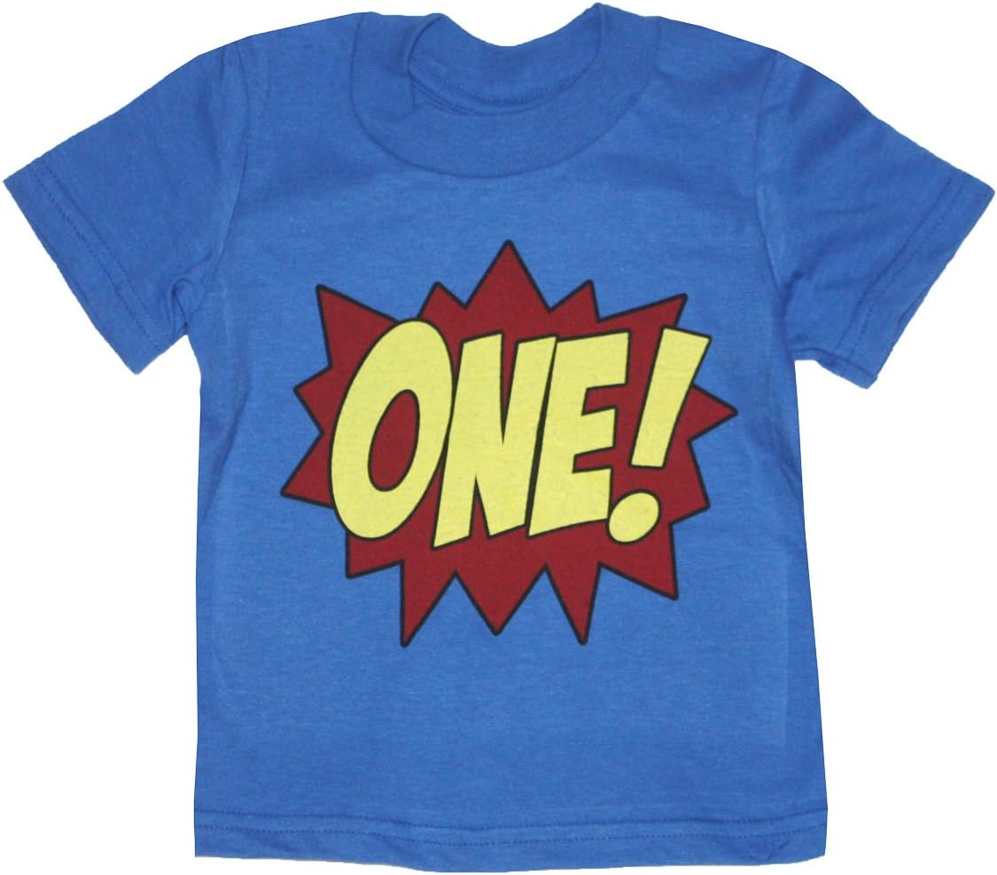 Happy Family Clothing Baby Boys' Superhero First Birthday Kids T-Shirt