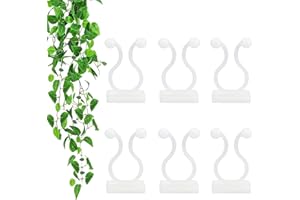 ZIBO Plant Climbing Wall Fixture Clips,100Pcs Plant Fixer Self-Adhesive Hook,Garden Vegetable Plant Support Binding Clip Invisible Wall Vines,Fixture Wall Sticky Hook Fixing Clip Vines Holder (B-100 Pcs)