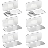 Jiayi 6 Pack Ultra Thin No Drill Magnetic Cabinet Door Catch, Adhesive Stainless Steel Drawer Door Cabinet Magnets to Stay Closed, Cabinets Latches for Kitchen, Bathroom, Closet, RV Doors Closure
