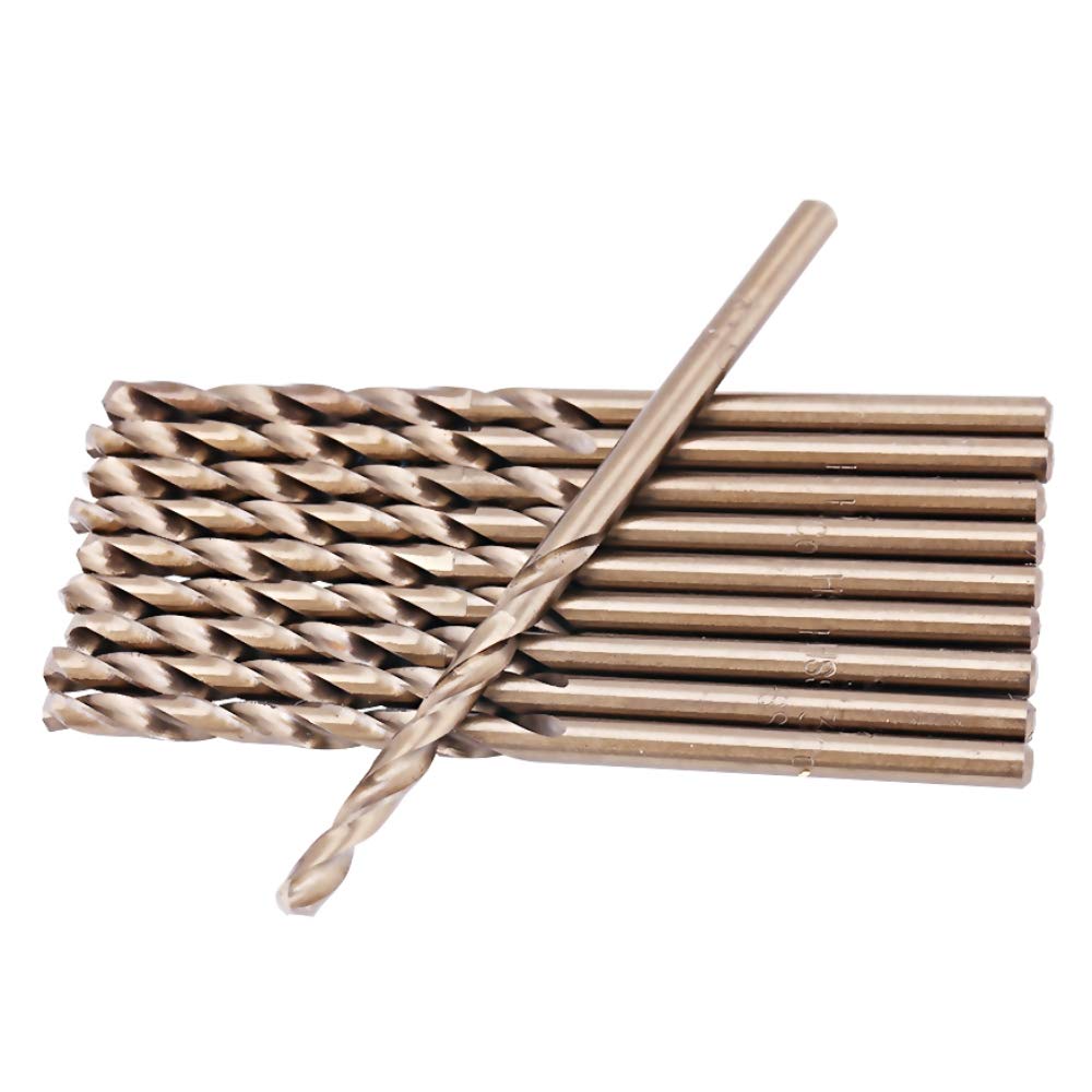 HSS Drill Bit Set, 10PCS HSS-CO Cobalt Drill Bits M35 Twist Drill Bit for for Drilling on Stainless Steel(4.5mm)