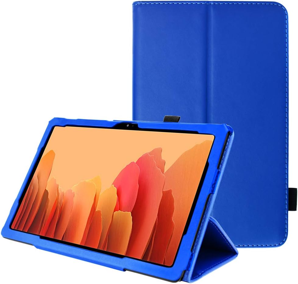 TECHGEAR Leather Case for Samsung Galaxy Tab A7 10.4" (SM-T500 / T503 / T505 / T509) Premium PU Leather Slim Folio Stand Smart Case Cover with Hand Strap