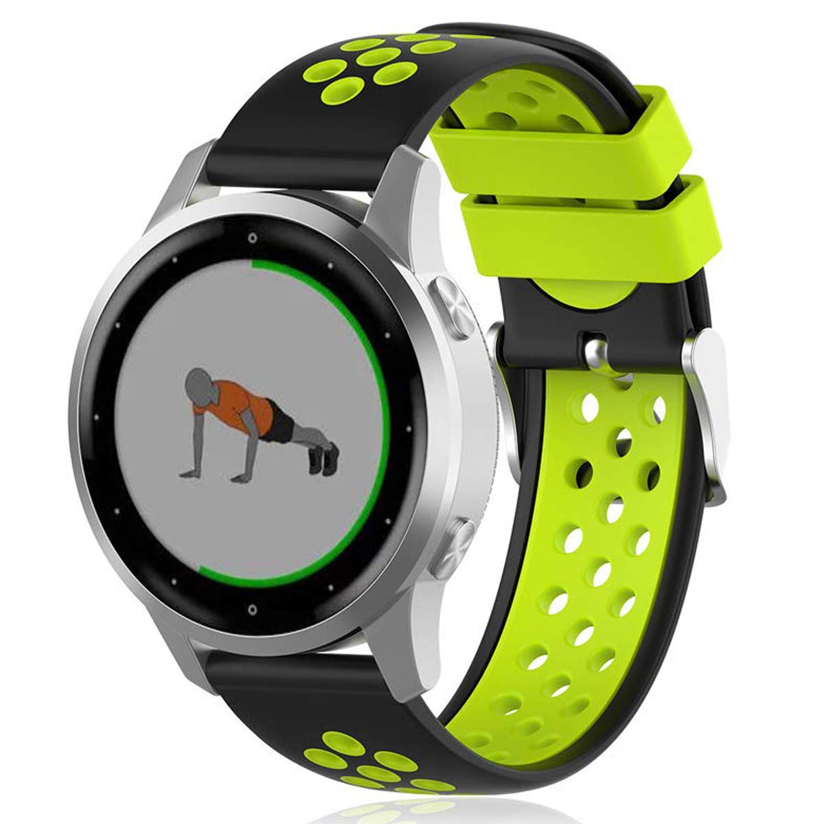 Shieranlee 18mm Quick Release Soft Strap for Vivoactive 4S Strap,GarminMove 3S Strap, Garmin Approach S2,Fossil Q Venture Gen 3/Gen4,vivomove 3s/GarminActive S,xiaomi watch