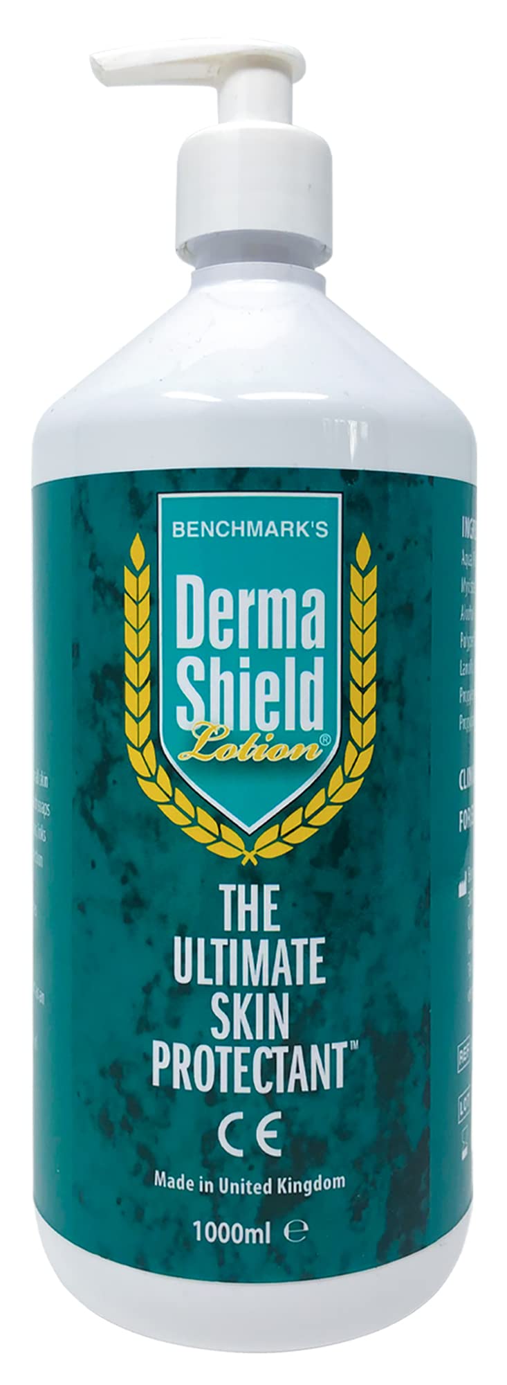 Derma Shield Barrier Cream 1,000ml Lotion - The Ultimate Waterproof Skin Shield for Hands, Body, Face - Clinically Proven Protection and Relief for Contact Dermatitis, Dry Skin, 1000ml