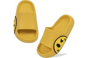 GUYARNS Sandals for Girls and Boys,Mens Slippers Sandals for Women,EVA Anti-Slip Indoor & Outdoor Kids Slippers Smile Face Open Toe Spa Bath Pool Gym House Casual Shower Shoes
