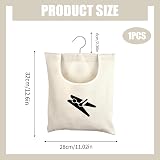 TSLBW Peg Bag Clothespin Storage Bag 30x25 cm White Canvas view 2