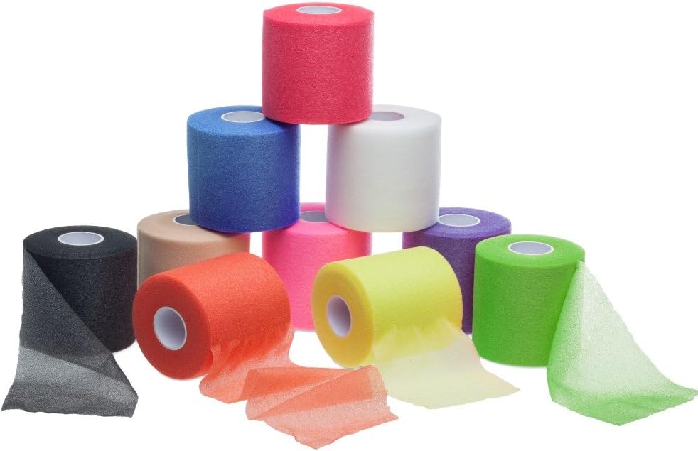 ZiATEC Power Underwrap - Foam pre wrap | Under Dressing, Elastic Non Adhesive Bandage, Hair Fixation, pre Tape, Color:Blue