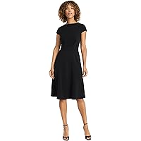 Amazon.com: Maggy London Women's Sleeveless Mock Neck Midi Dress with Fitted  Bodice and A-line Skirt, Black : Clothing, Shoes & Jewelry