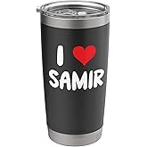 I Love Samir - Heart Stainless Steel Insulated Tumbler