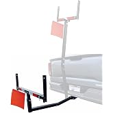 MaxxHaul 70231 Hitch Mount Pick Up Truck Bed Extender For Ladder, Rack, Canoe, Kayak, Long Pipes and Lumber) , Black , 37 x 1