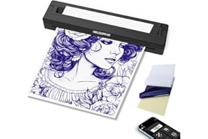 INKLESSPRINT Thermal Tattoo Stencil Printer Machine, Portable Wireless Tattoo Transfer Printer for Tattoo Artists & Enthusias
