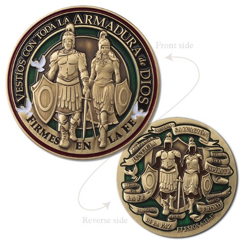 Armor of God Challenge Coin - Spanish version