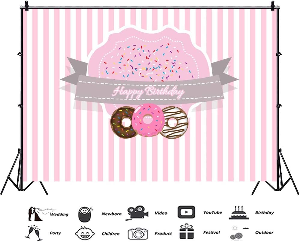 Cassisy 3x2m Vinyle Toile De Fond Fille Theme Joyeux Anniversaire Montgolfiere Mur Raye Rose Fond Decors Studio Photo Enfant Video Fete Photobooth Photographie Props Studio Photo Et Eclairage Accessoires Fleetman Fi