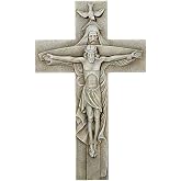 Avalon Gallery Trinity Garden Cross, Resin with Stone Finish, 12" Tall x 7.5" Wide, Inspirational