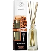 Reed Diffuser Cinnamon 3.4 Fl Oz(100ml) - Room Diffuser with Cinnamon Essential Oil - Home Fragrance - Aromatherapy Air Freshener - Oil Diffuser - Scented - Cinnamon Aroma
