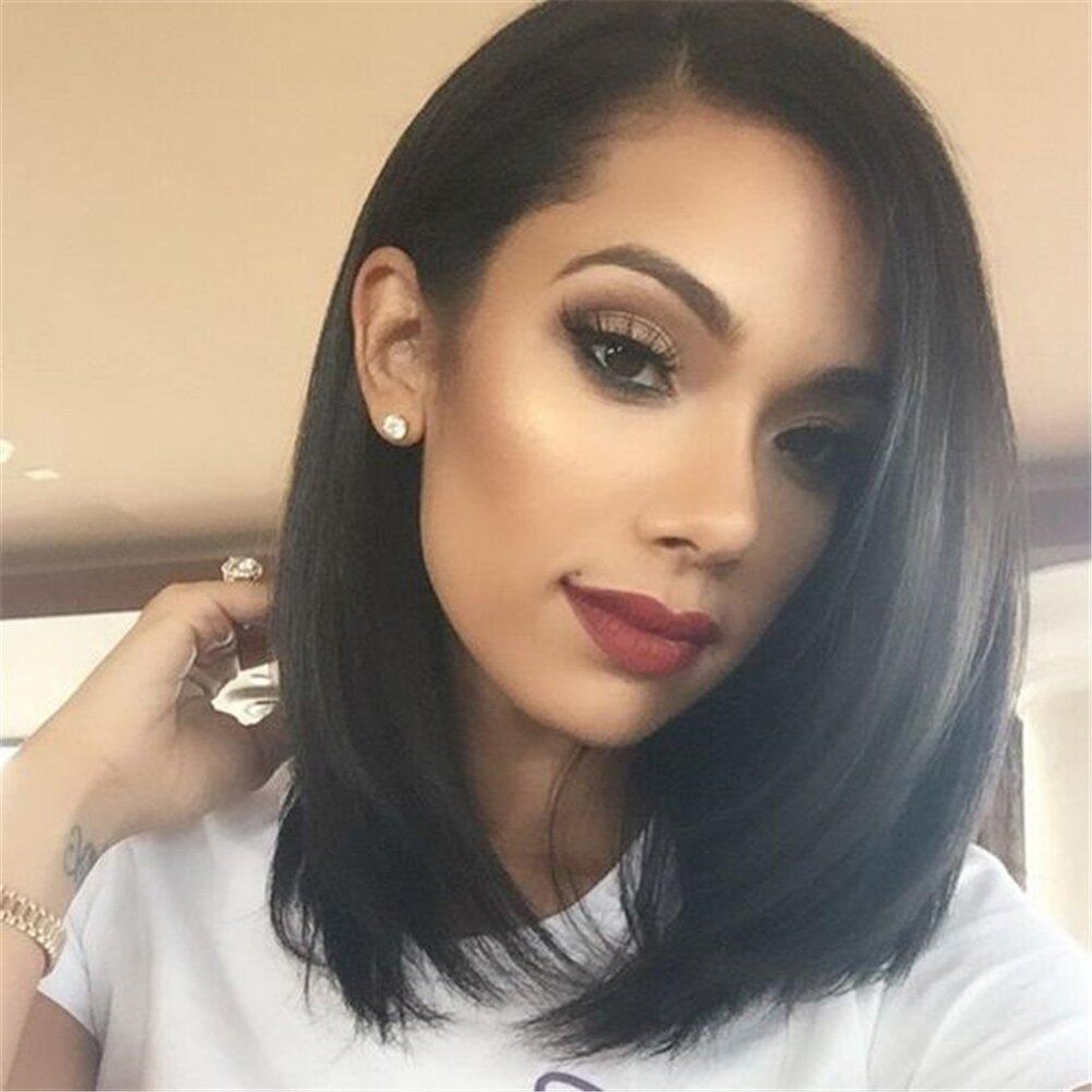 Forqueens Long Bob Straight Wigs For Women Synthetic Shoulder