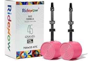 BIBIKE 2 Pack Ridenow TPU Tubes 700x18-32C/32-47C with Metal Presta Valve, Removable Valve Core