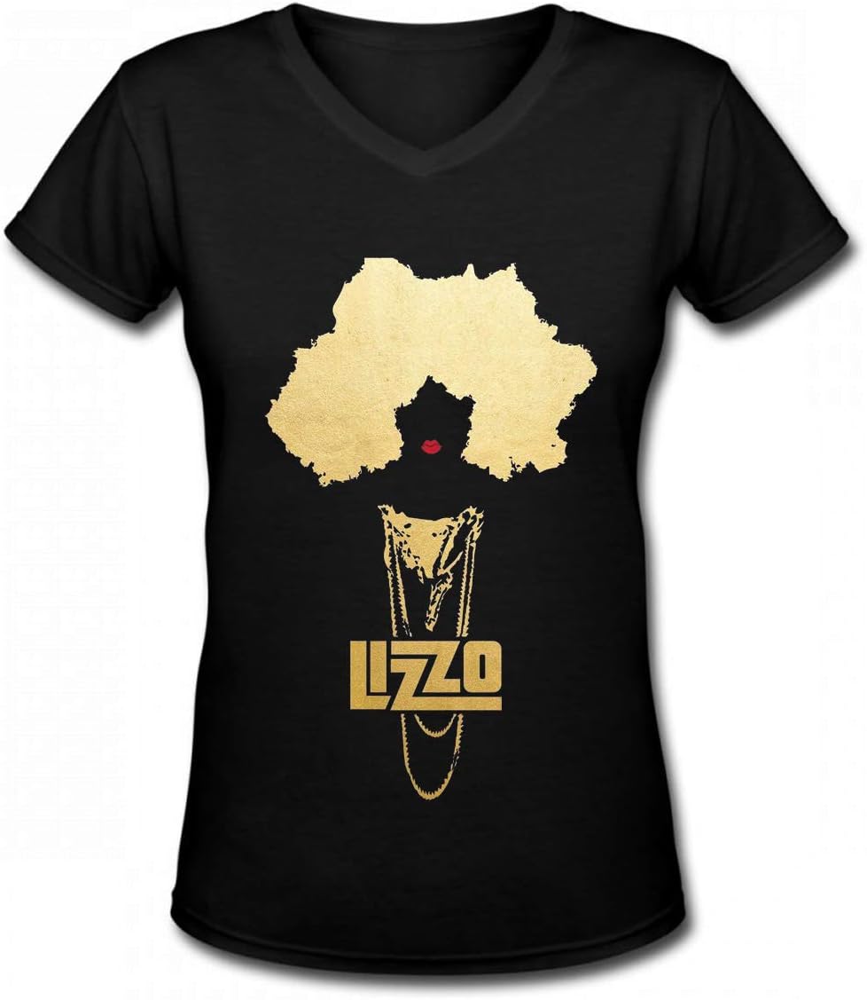 Llizzo Rapper Black Tshirt for Womens