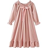 Sisa Chaska Girls Flannel Dress，Winter Princess Dresses Long Sleeve Gown 3-12Years