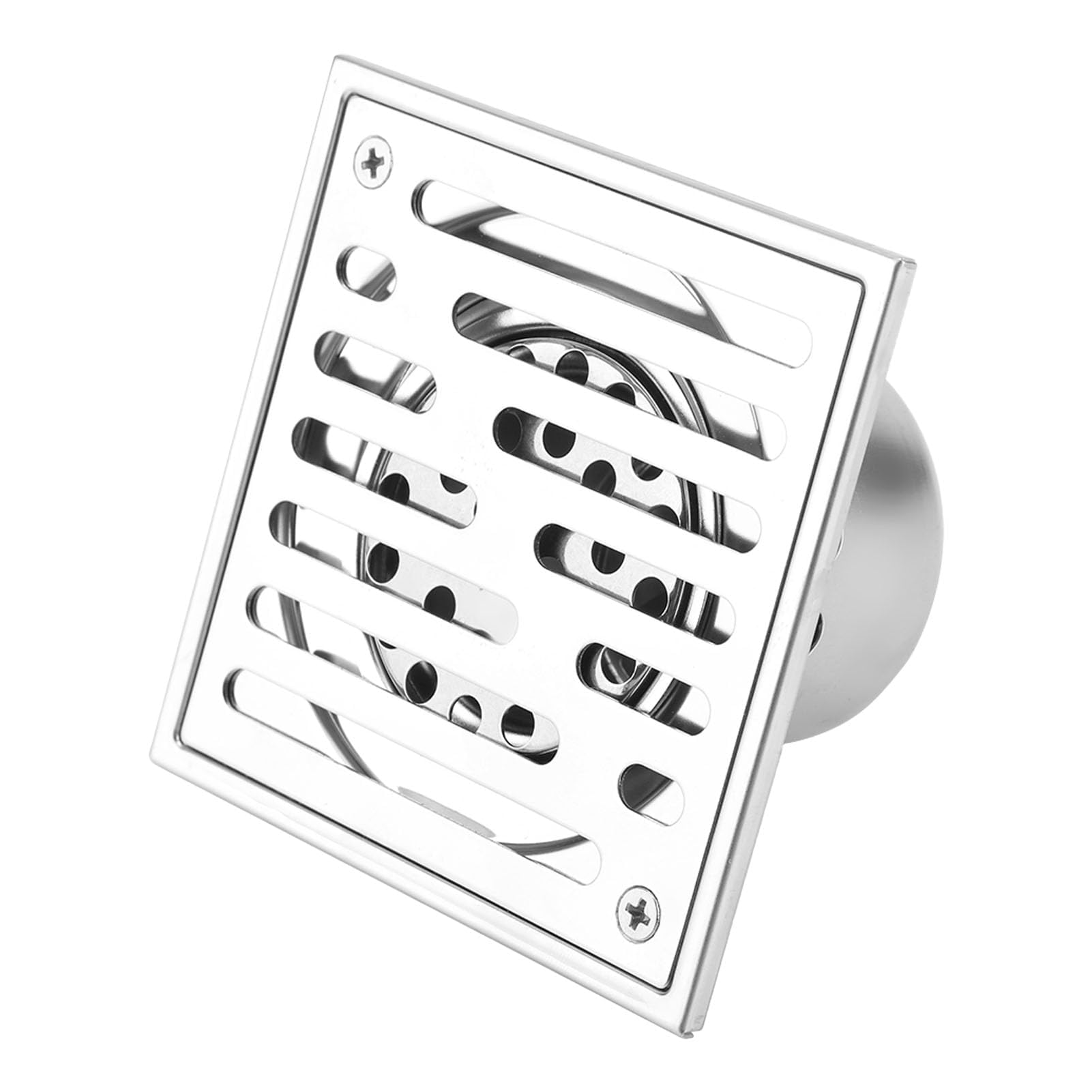 Floor Drain, Stainless Steel Square Waste Drain Cover, Anti-odor Straight Floor Drain with Large Caliber for Shower Room (110 * 110 * 82mm)