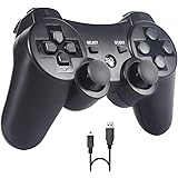 PomisGam PS3 Controller Wireless Gamepad for Playstation 3 Bluetooth Double Shock Joystick with SIX AXIS ,Charge Cord