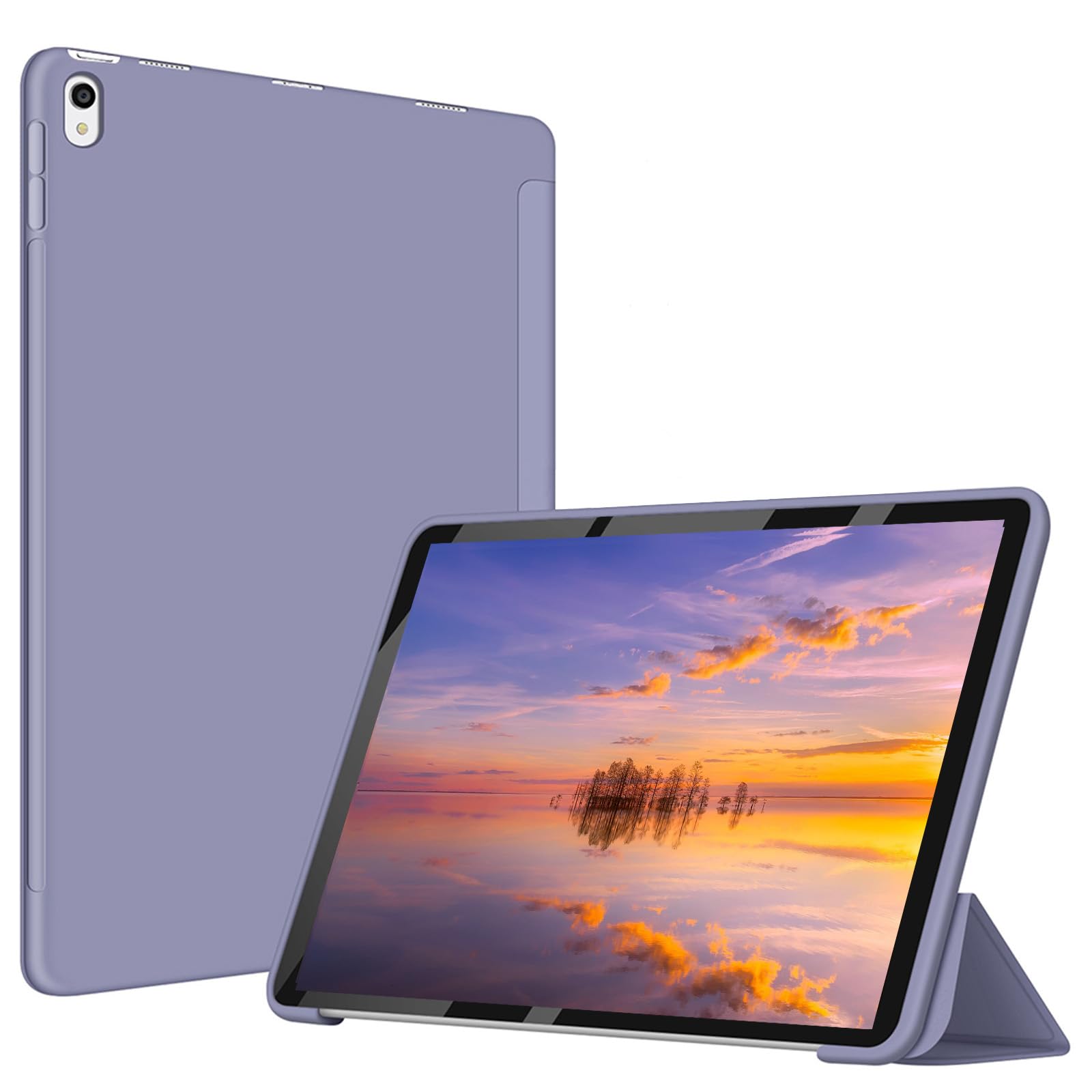 VAGHVEO Case for iPad Air 11 Inch M3 (2025) / M2 (2024), 10.9" iPad Air 5th / 4th Generation (2022/2020) Slim PU Leather Protective Case with Soft TPU Back Cover Shell, Auto Wake/Sleep, Light Purple
