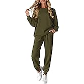 KIRUNDO Sweatsuits Women 2 Piece Outfit Matching Workout Lounge Sets Spring Fall Clothing Tracksuit Airport Travel Outfits