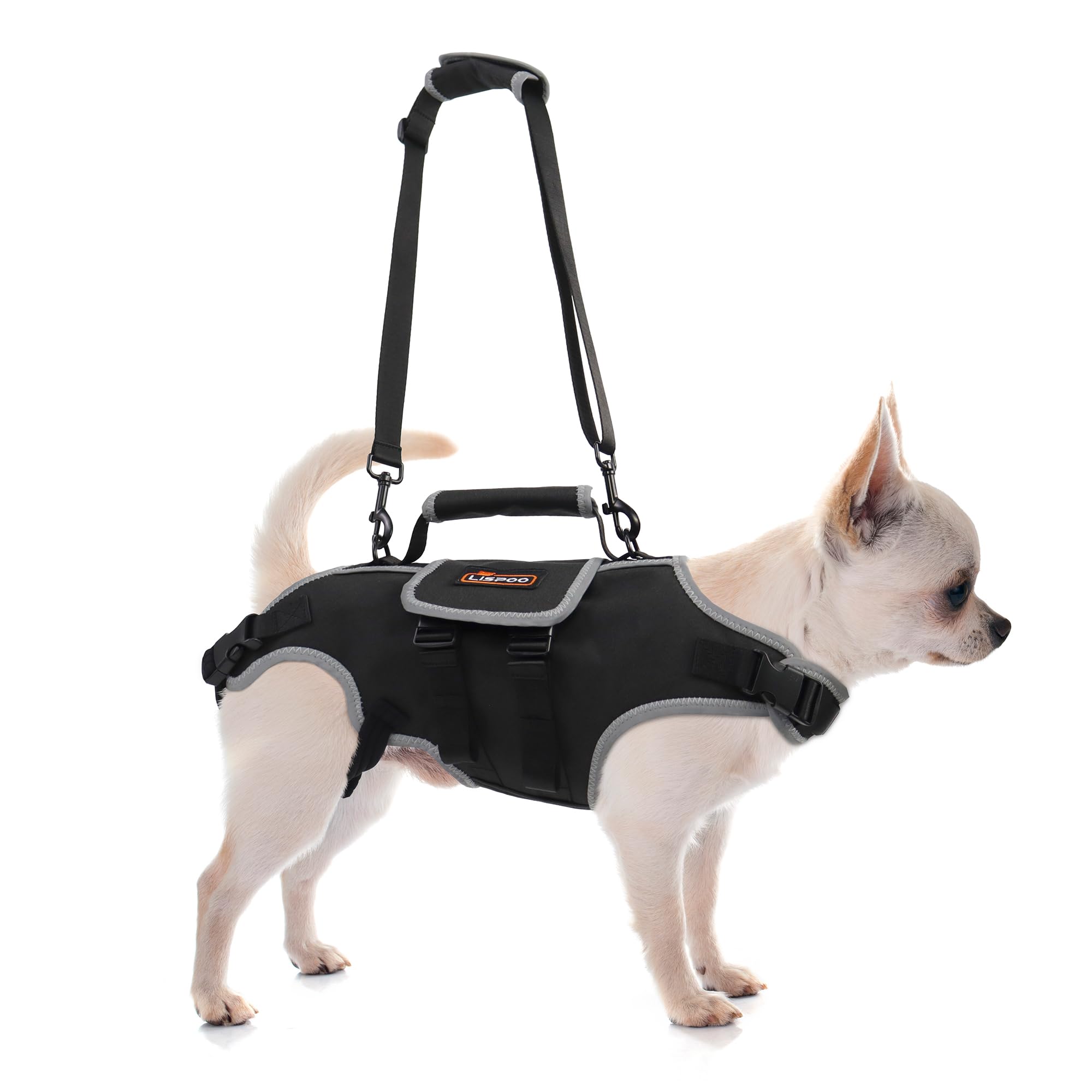 KAJILE Large Dog Full Body Support Backpack Sling – For Senior, Injured, Or Arthritic Dogs, Reflective, 3XL
