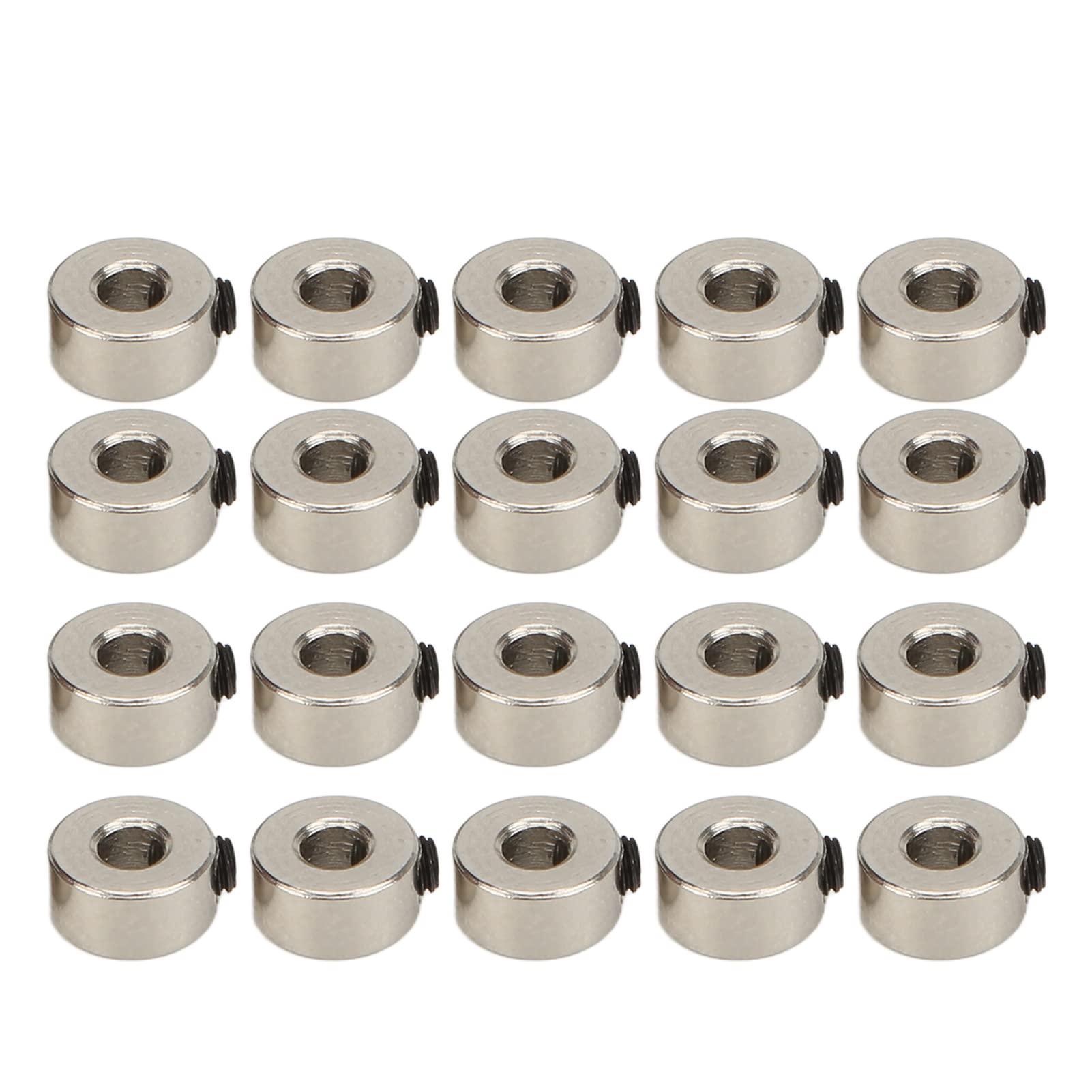 plplaaoo 20PCS Landing Gear Stopper Set,3.1mm Stainless Steel RC Aircraft Landing Gear Wheel Stoppers, Silver Wheel Collar Landing Gear for RC Airplane Replacement
