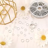 JOLCEEY 1550Pcs Jump Rings Kit Silver Open Jump Rings with Opener Tool 4-10mm view 3