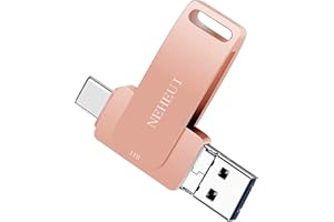USB C Memory Stick 1TB,Dual USB 3.1 Flash Drive 3 in 1 Type-C Thumb Drive NEHEUI Phone Photo Stick Date Storage Back up Pendrive USB C Stick Drive for Android Phones/PC/MacBook pro and Computer(Pink