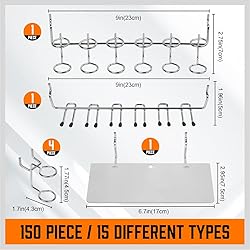 HORUSDY 150-Piece Pegboard Hooks