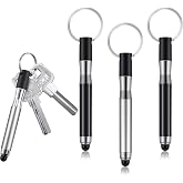 Outus 4 Pcs Mini Stylus Pen with Keychain for Touchscreen | Capacitive Tip, Compatible with Most Touchscreen Devices, Keyring Loop, Bulk Set, rose gold silver black gold