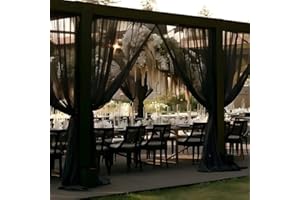 Multifunctional Wedding Party Scene Decoration Curtain Cloth Veil 0.75 * 6m Home Birthday Party Cloth Veil Decoration (Black)