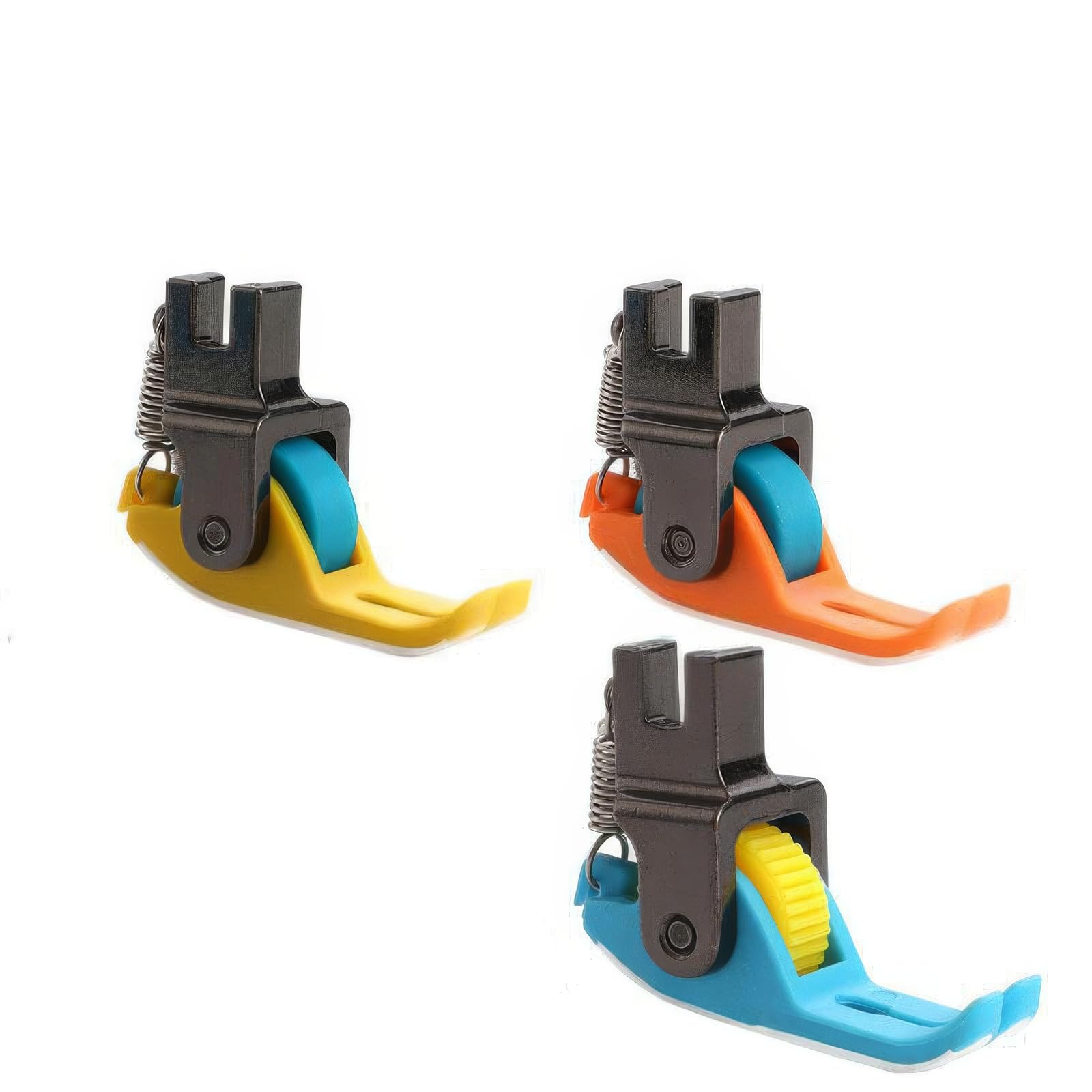 Photo 1 of ?3 Pack Narrow Roller Presser Foot, Teflon Leather Sewing Foot for Snap-On Machines & Various Fabrics?