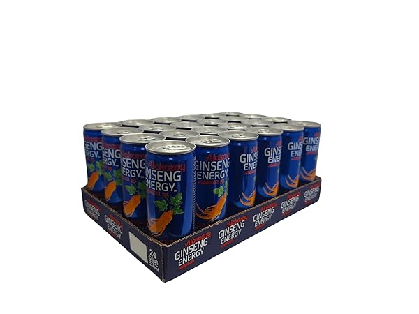 ALOKOZAY GINSENG ENERGY DRINK 24 CANS – NATURAL ENERGY & FOCUS ALL DAY LONG – SUGAR-FREE, VITAMIN-PACKED DRINK – 250ML EACH