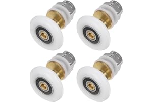 uxcell Shower Door Roller Runner Wheel 27mm Diameter Replacement Part Bathroom Glass Shower Sliding Door Runner Roller, (1 Se