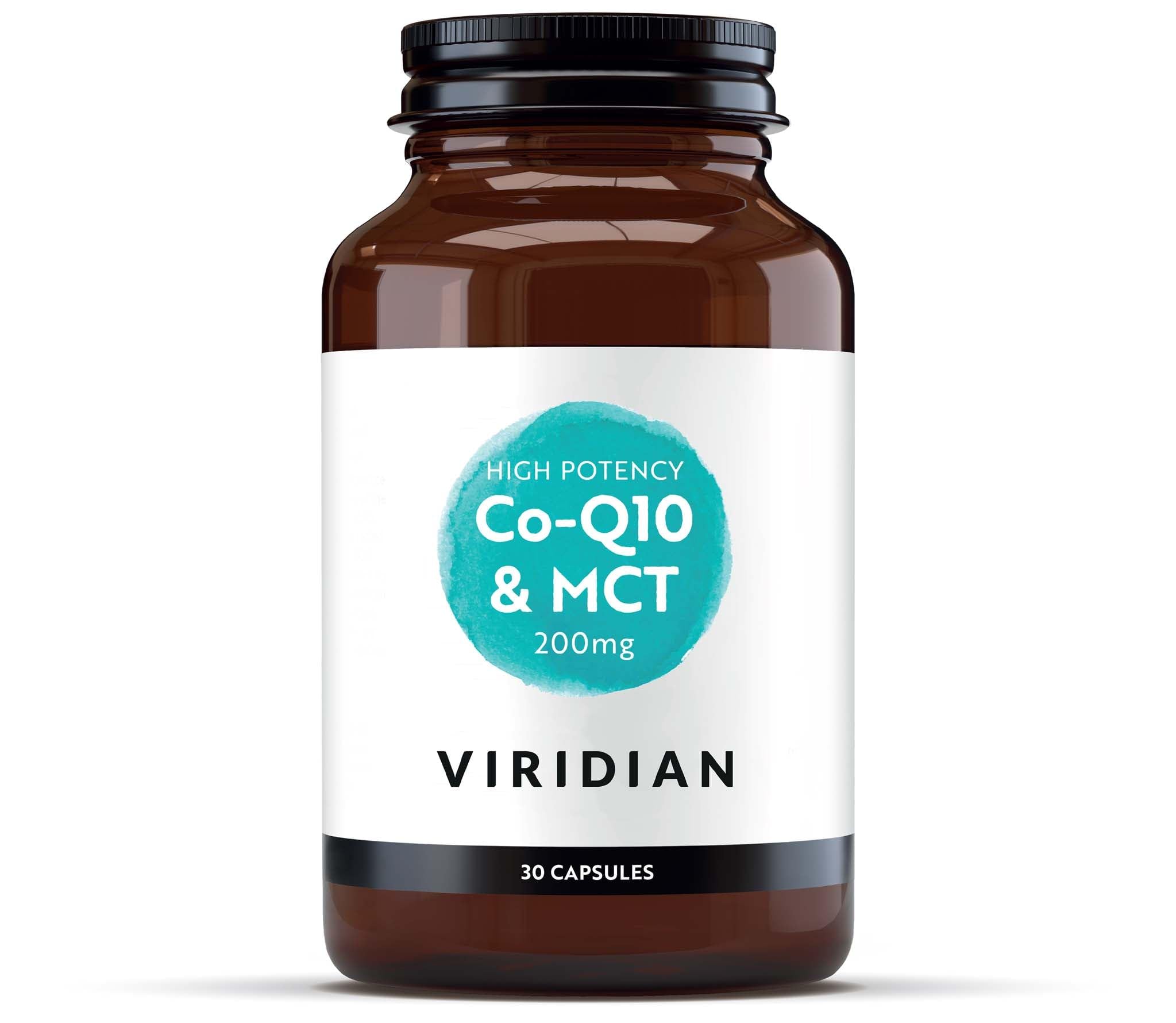 Viridian - Co-Q10 & MCT 200mg - 30 Capsules | High Potency Blend and Enhanced Absorption | Expertly Formulated with 100% Active Ingredients
