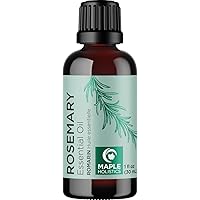100% Pure Rosemary Oil for Hair Skin and Nails - Maple Holistics Undiluted Rosemary Essential Oil for Diffusers Aromatherapy 
